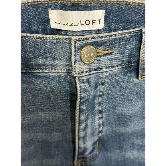 Women's NWT Loft Embilished Stripe Skinny Concert Sparkly Disco Jeans Size 8/29 - Picture 6 of 8